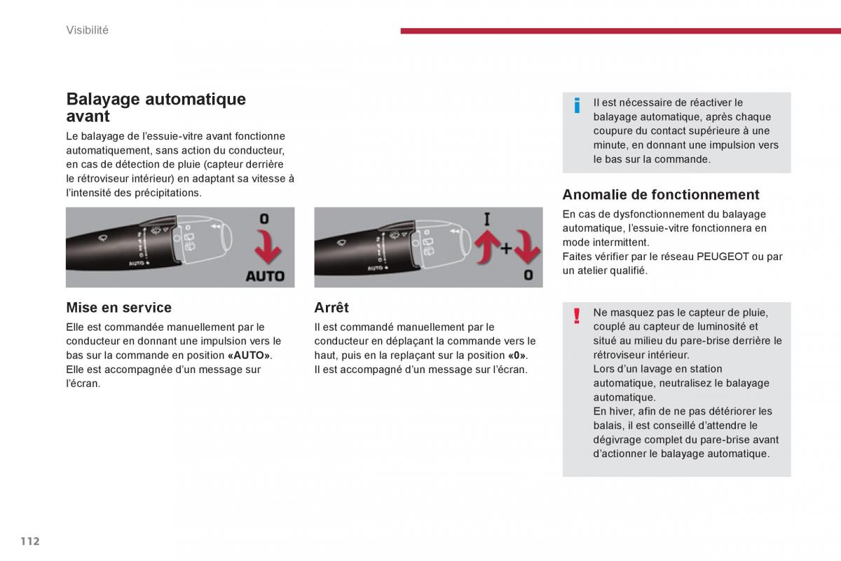 Peugeot 5008 manuel du proprietaire / page 114