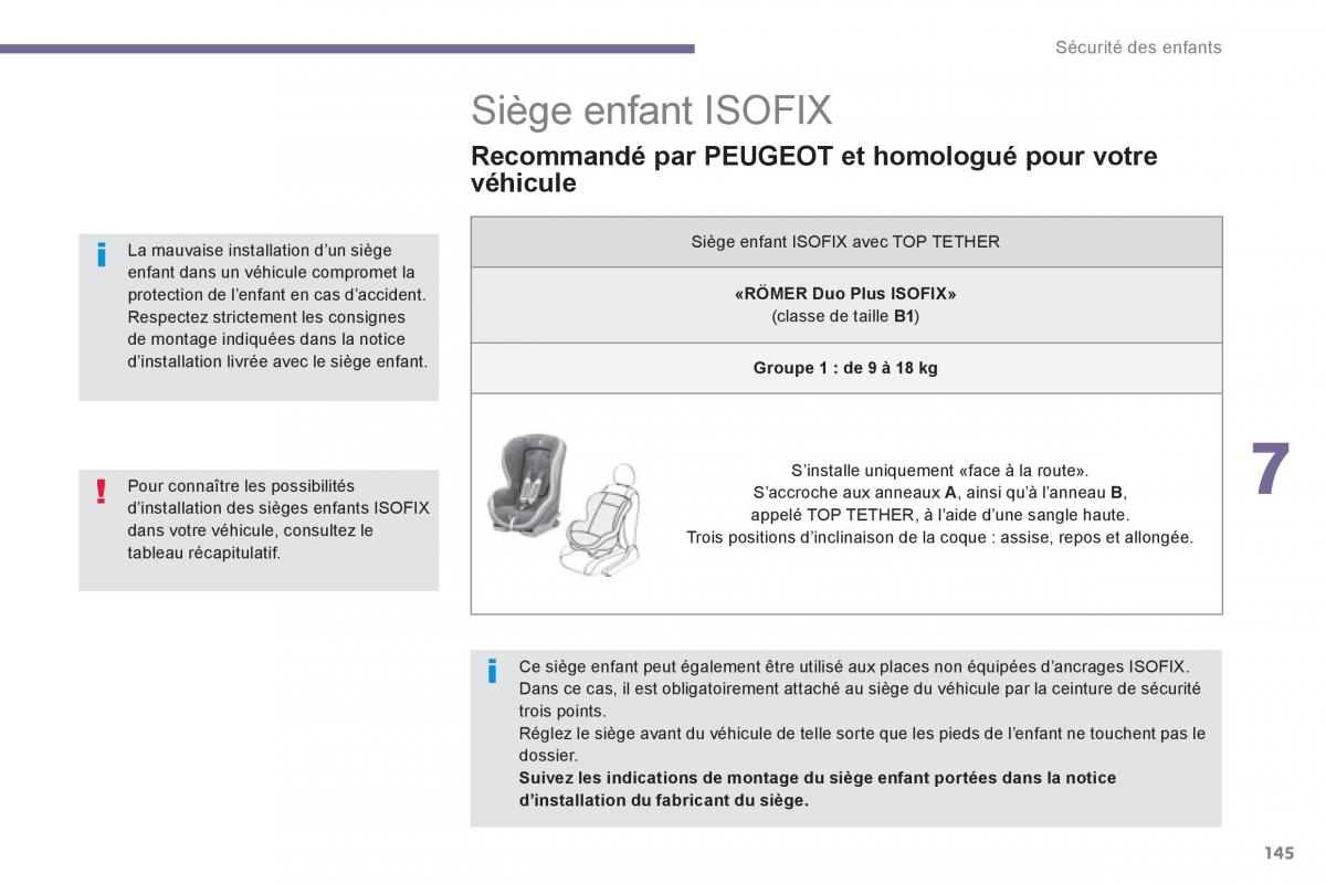 Peugeot 5008 manuel du proprietaire / page 147