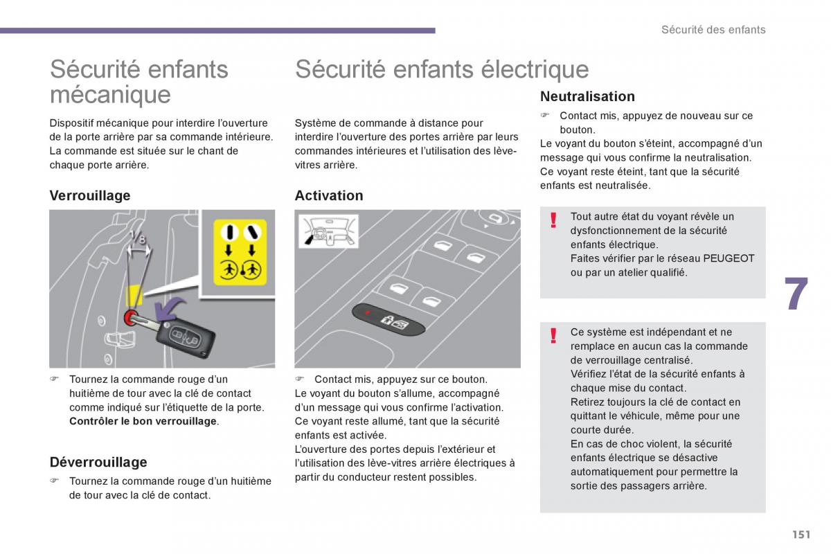 Peugeot 5008 manuel du proprietaire / page 153