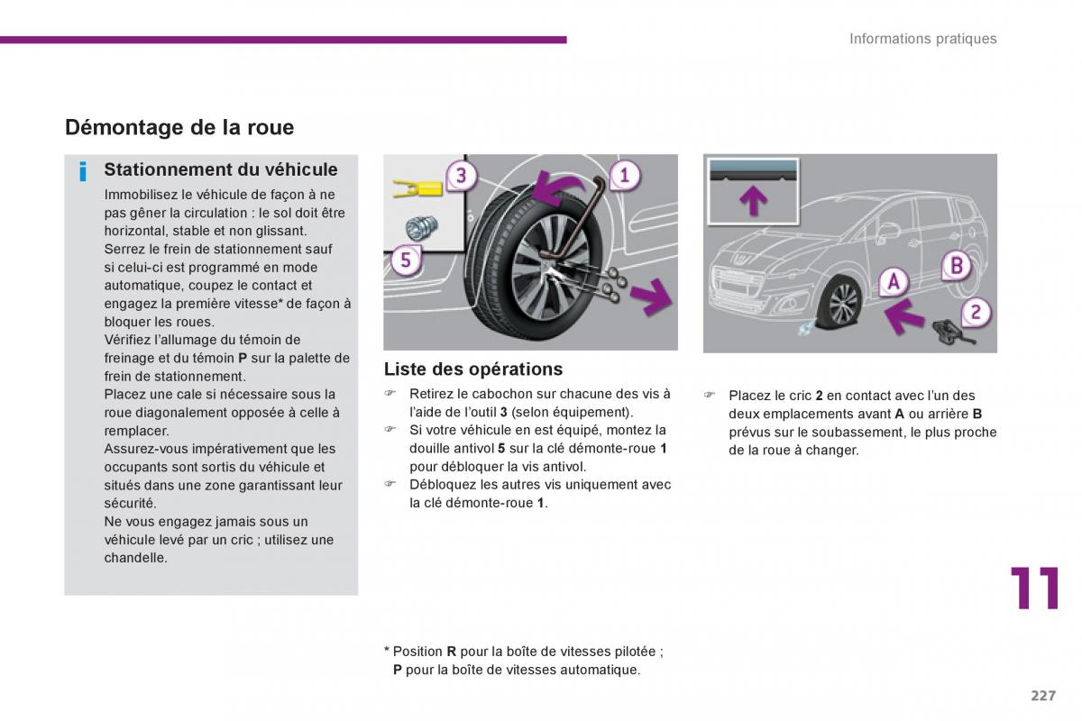 Peugeot 5008 manuel du proprietaire / page 229