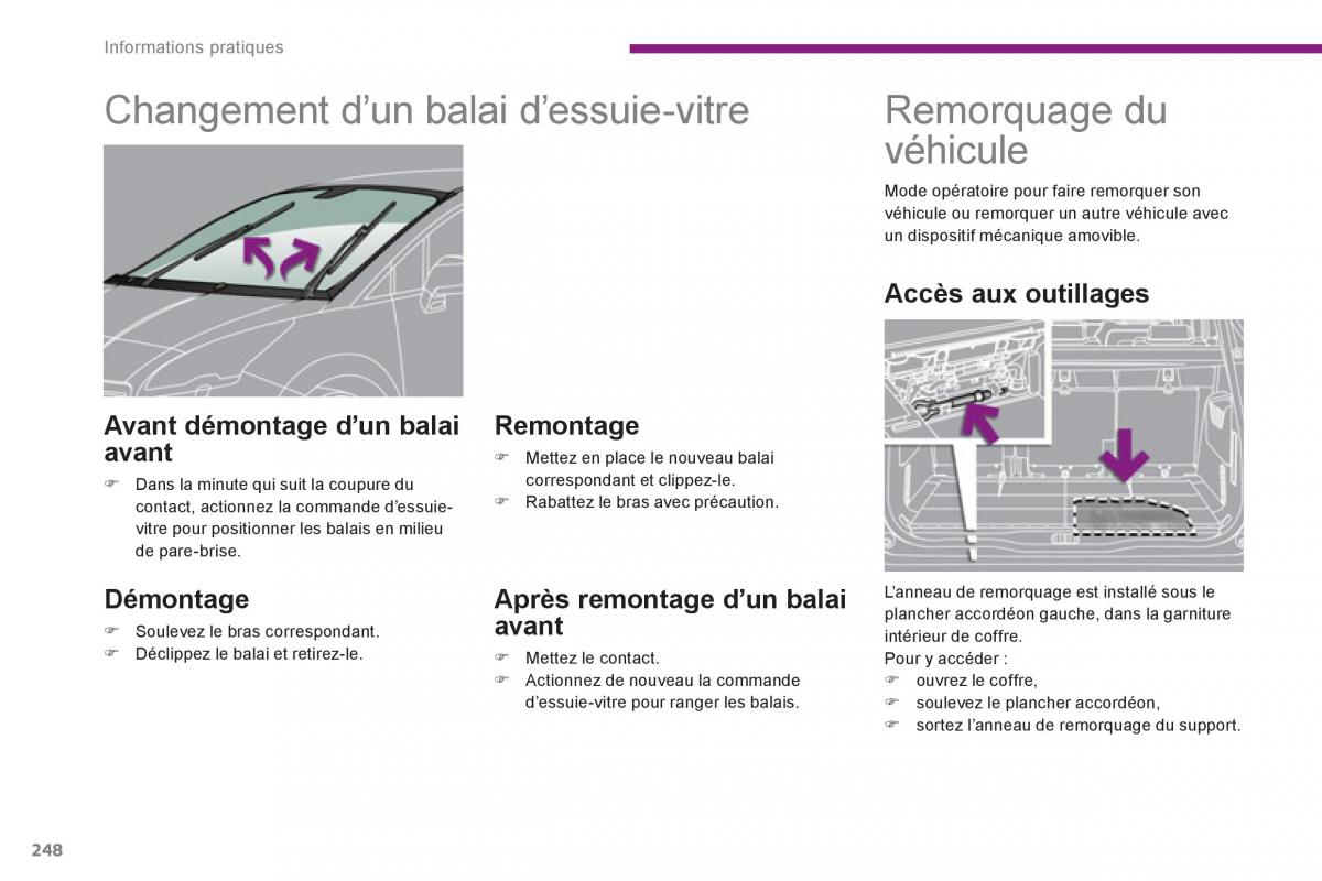 Peugeot 5008 manuel du proprietaire / page 250