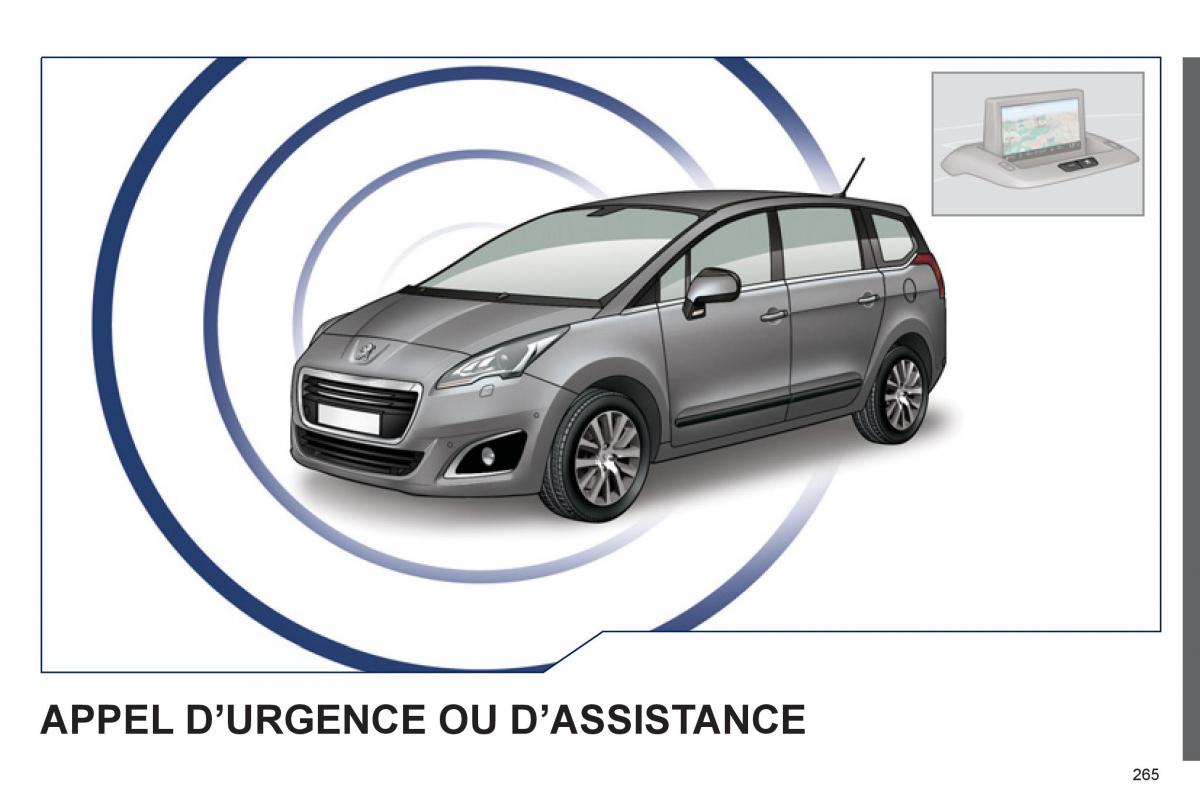 Peugeot 5008 manuel du proprietaire / page 267