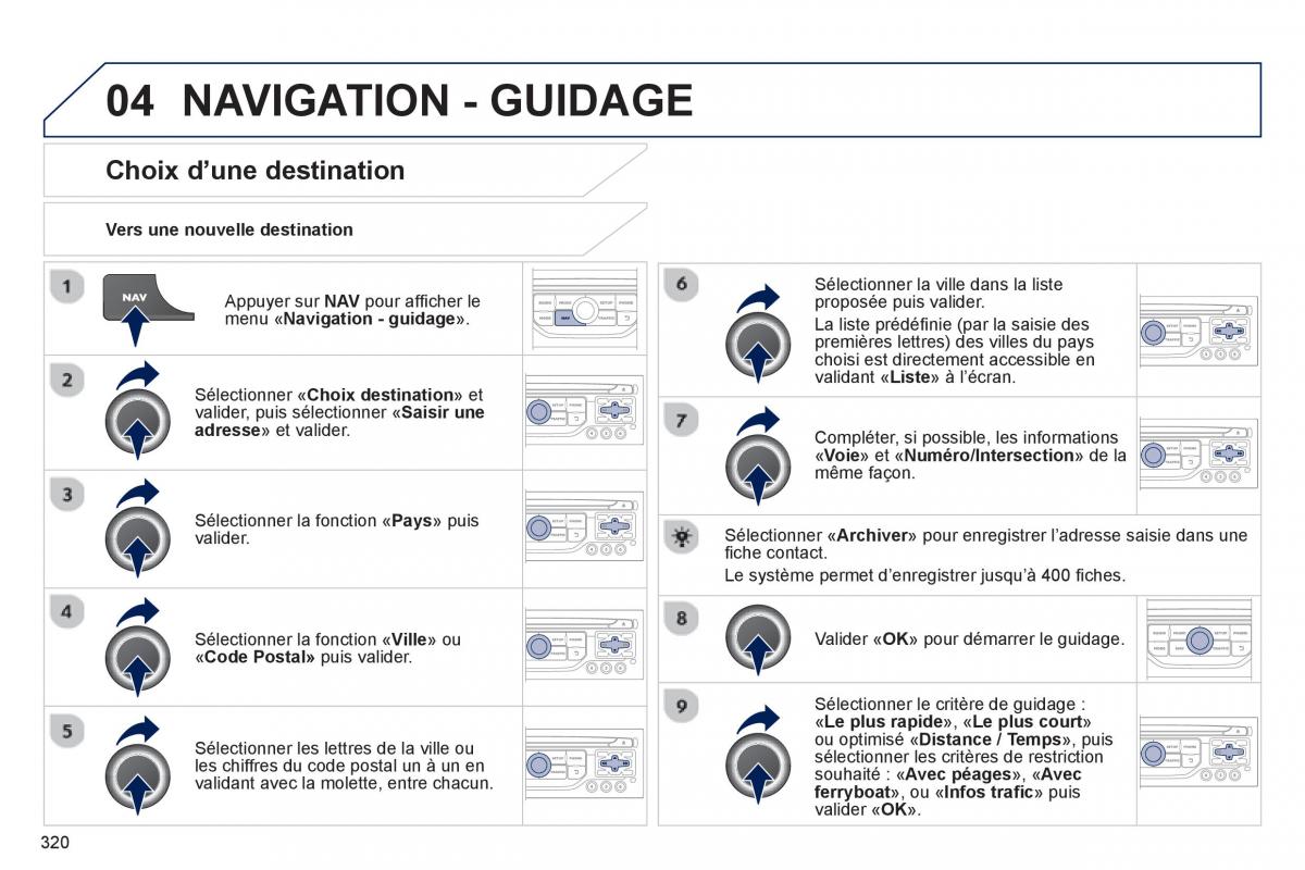 Peugeot 5008 manuel du proprietaire / page 322