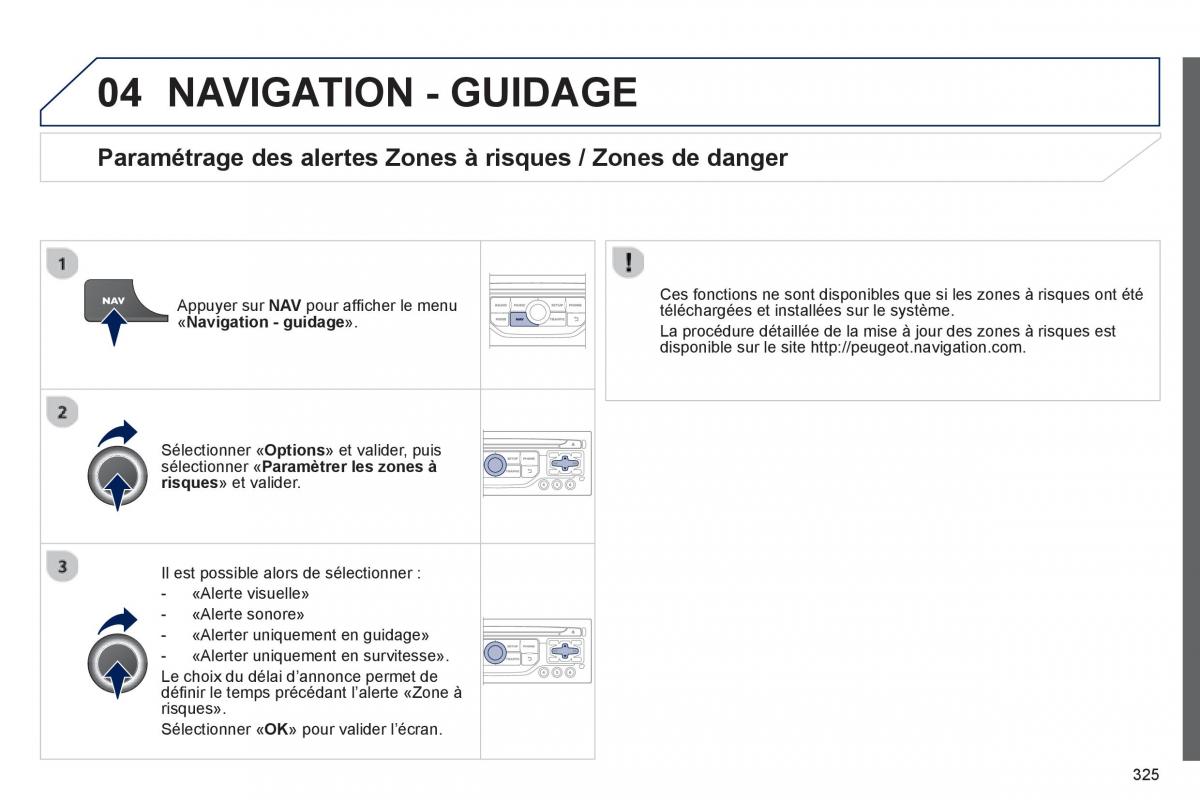 Peugeot 5008 manuel du proprietaire / page 327