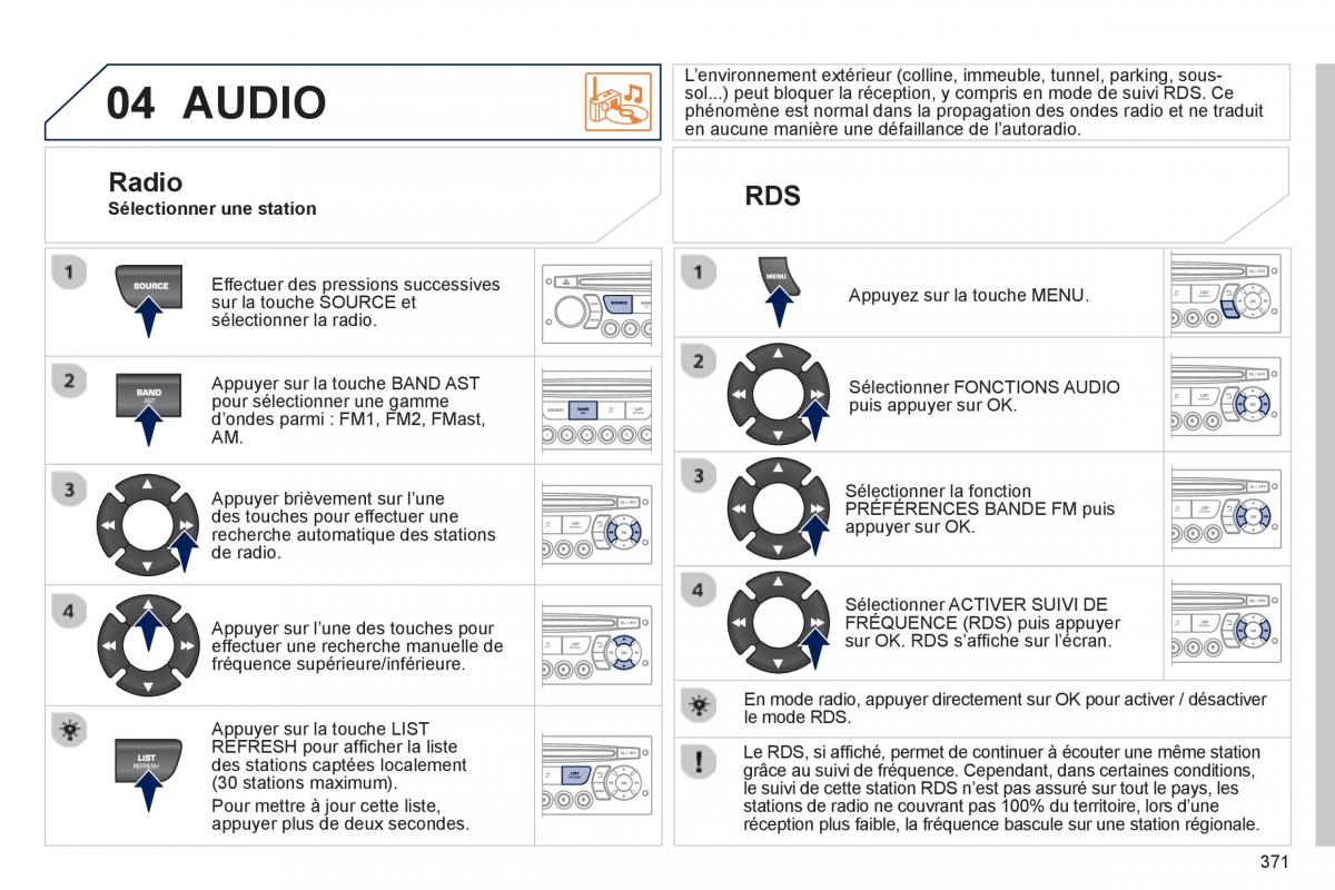 Peugeot 5008 manuel du proprietaire / page 373