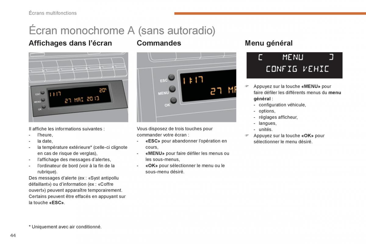 Peugeot 5008 manuel du proprietaire / page 46