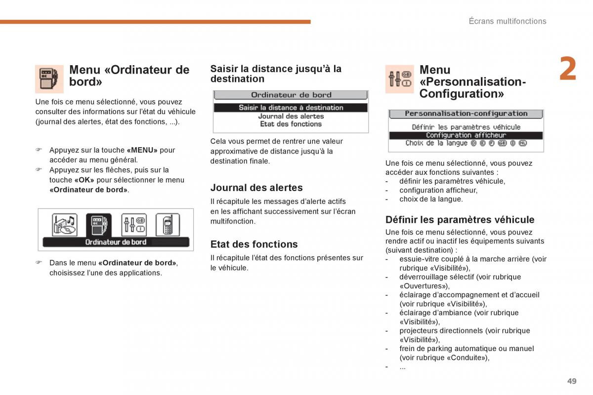 Peugeot 5008 manuel du proprietaire / page 51