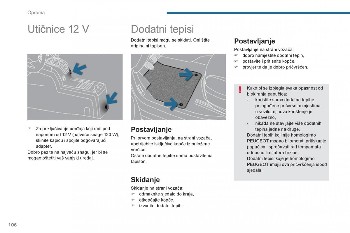 Peugeot 5008 vlasnicko uputstvo / page 108