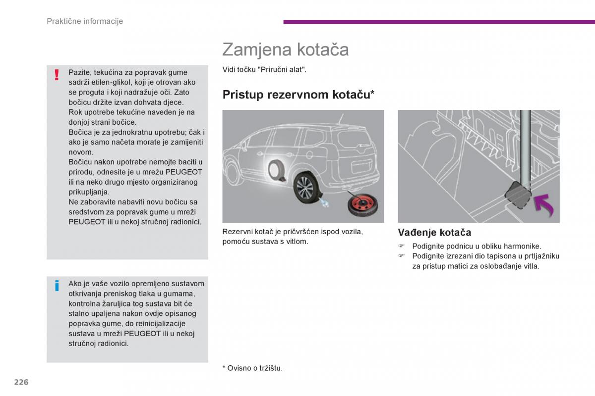 Peugeot 5008 vlasnicko uputstvo / page 228