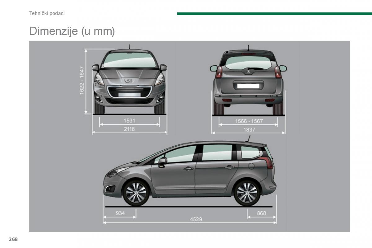 Peugeot 5008 vlasnicko uputstvo / page 270