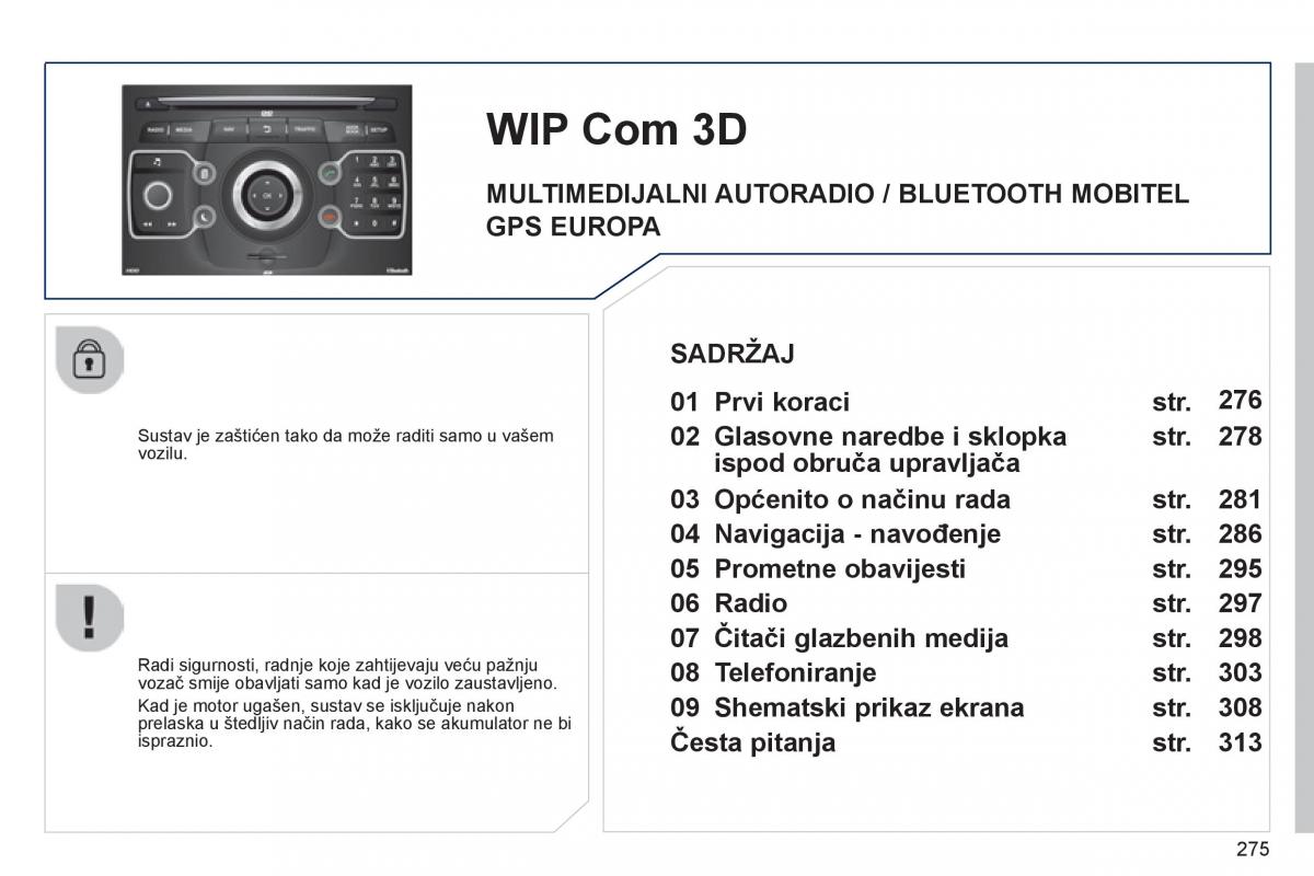 Peugeot 5008 vlasnicko uputstvo / page 277