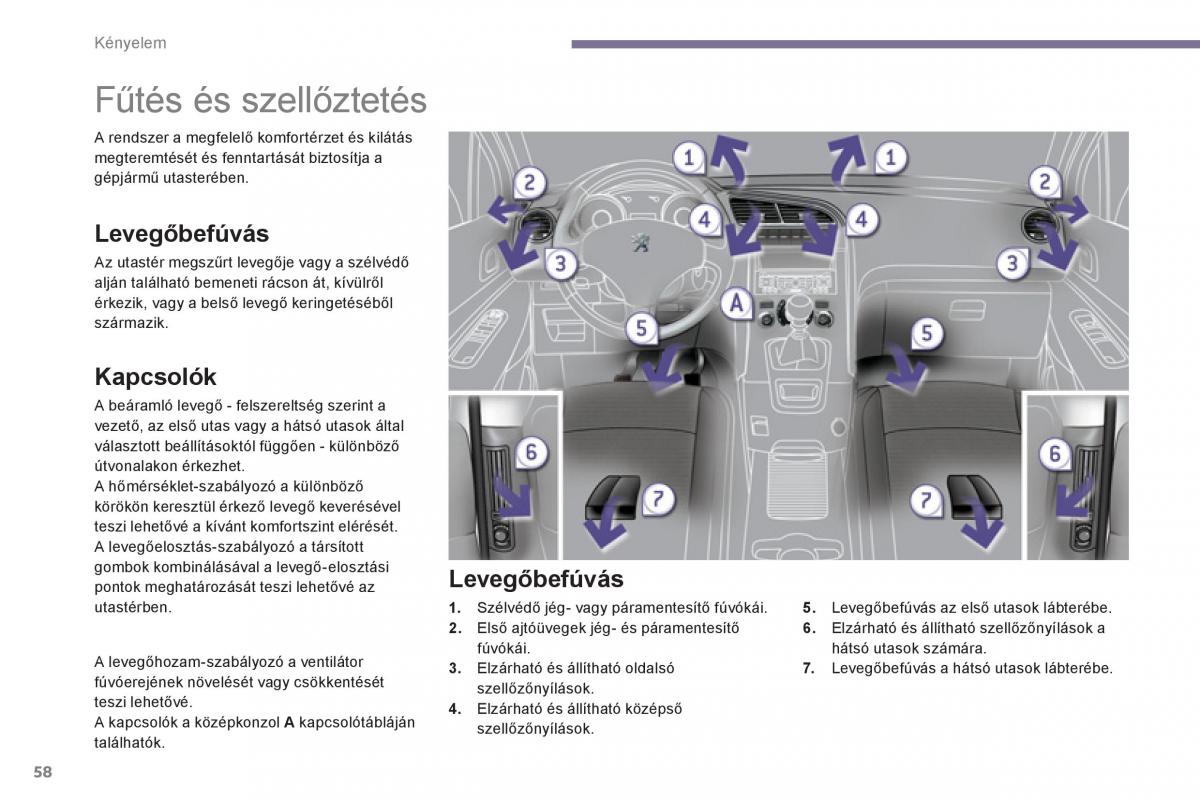 Peugeot 5008 Kezelesi utmutato / page 60