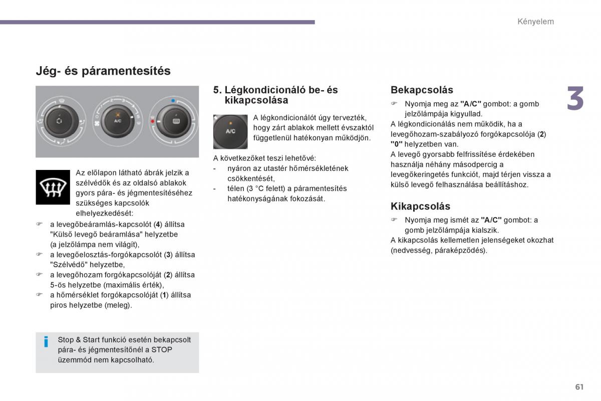 Peugeot 5008 Kezelesi utmutato / page 63