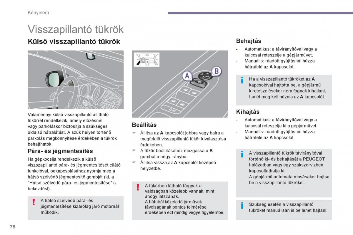 Peugeot 5008 Kezelesi utmutato / page 80