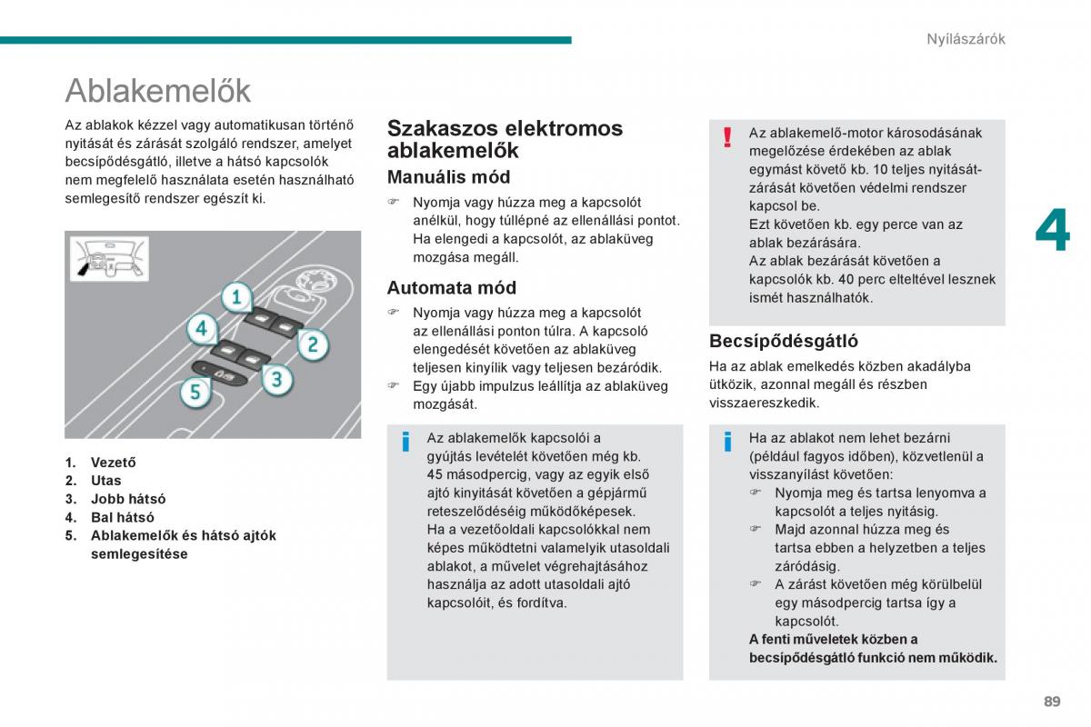 Peugeot 5008 Kezelesi utmutato / page 91