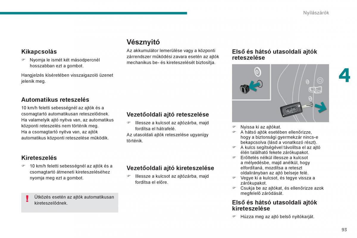 Peugeot 5008 Kezelesi utmutato / page 95