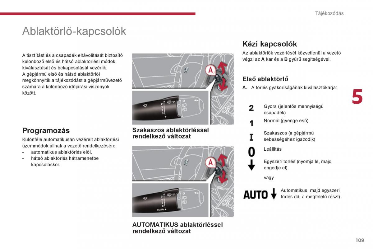 Peugeot 5008 Kezelesi utmutato / page 111