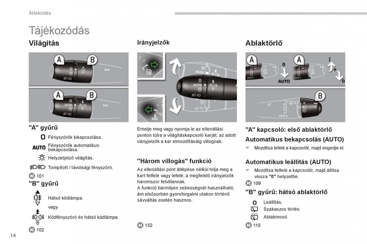 Peugeot 5008 Kezelesi utmutato / page 16