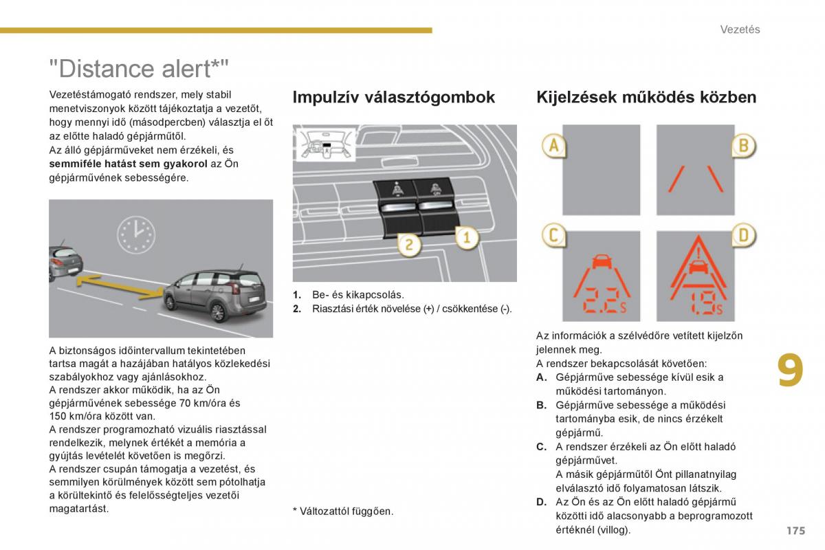 Peugeot 5008 Kezelesi utmutato / page 177