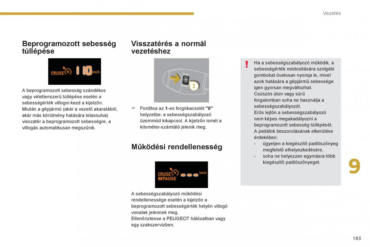 Peugeot 5008 Kezelesi utmutato / page 185