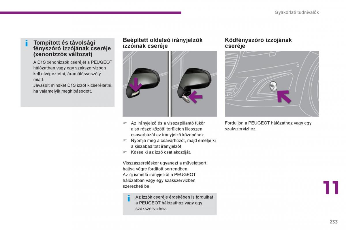 Peugeot 5008 Kezelesi utmutato / page 235