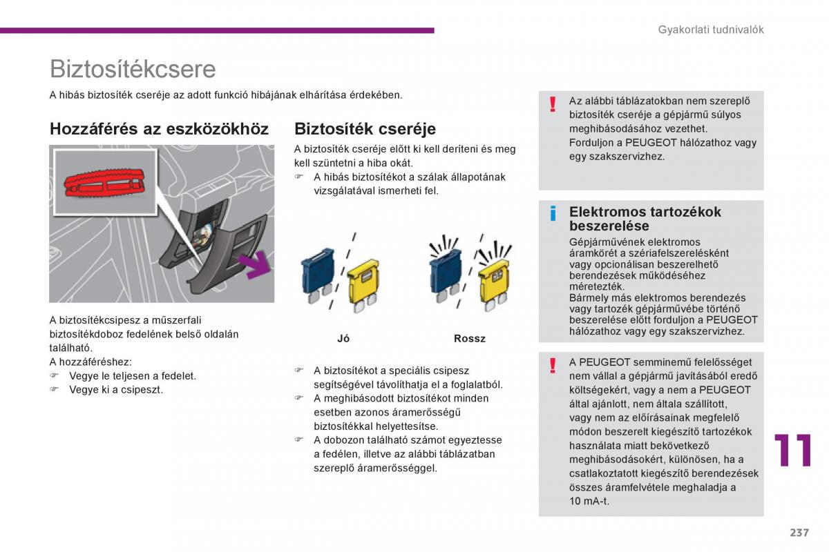 Peugeot 5008 Kezelesi utmutato / page 239