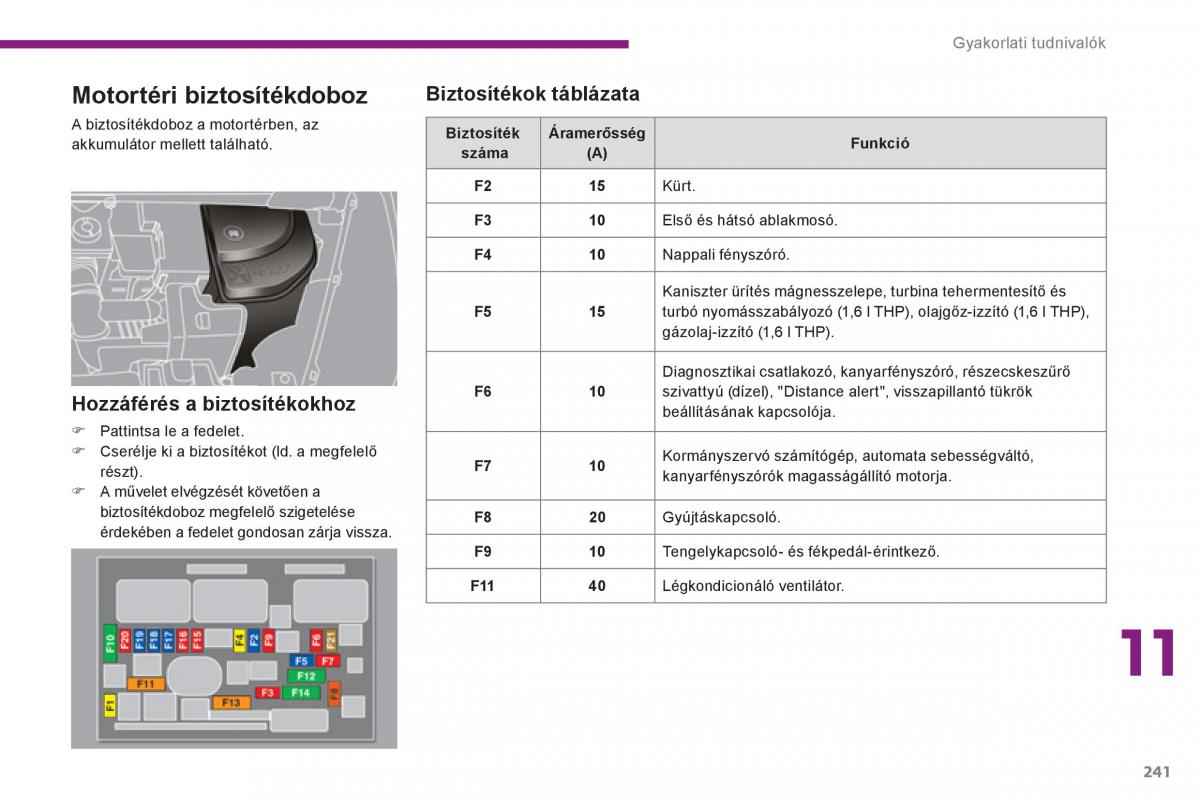 Peugeot 5008 Kezelesi utmutato / page 243