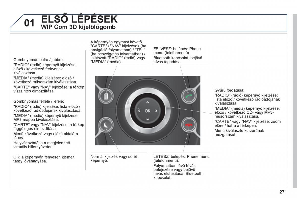 Peugeot 5008 Kezelesi utmutato / page 273