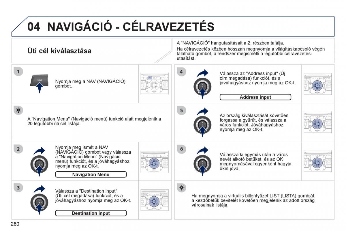 Peugeot 5008 Kezelesi utmutato / page 282