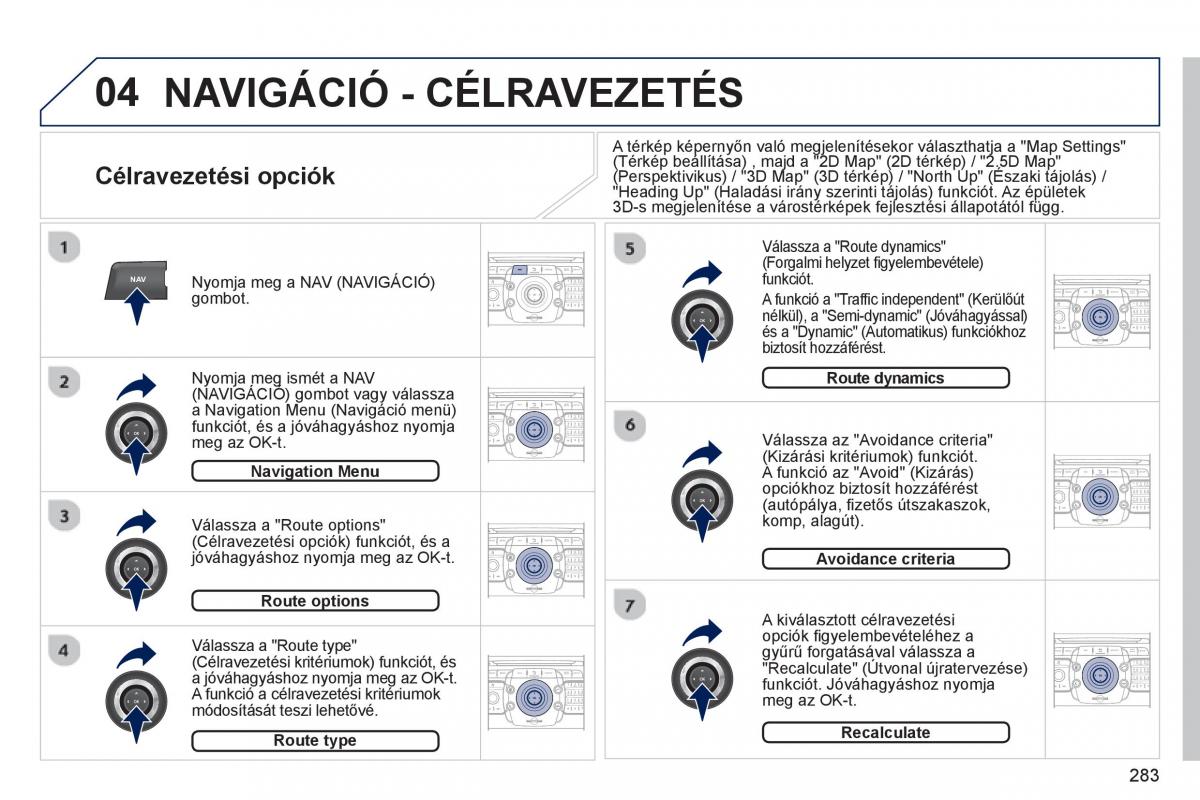 Peugeot 5008 Kezelesi utmutato / page 285