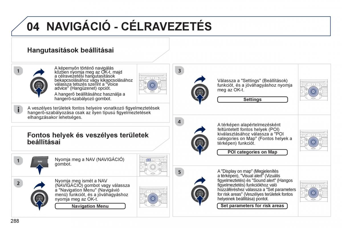 Peugeot 5008 Kezelesi utmutato / page 290