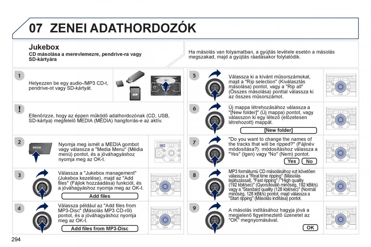 Peugeot 5008 Kezelesi utmutato / page 296