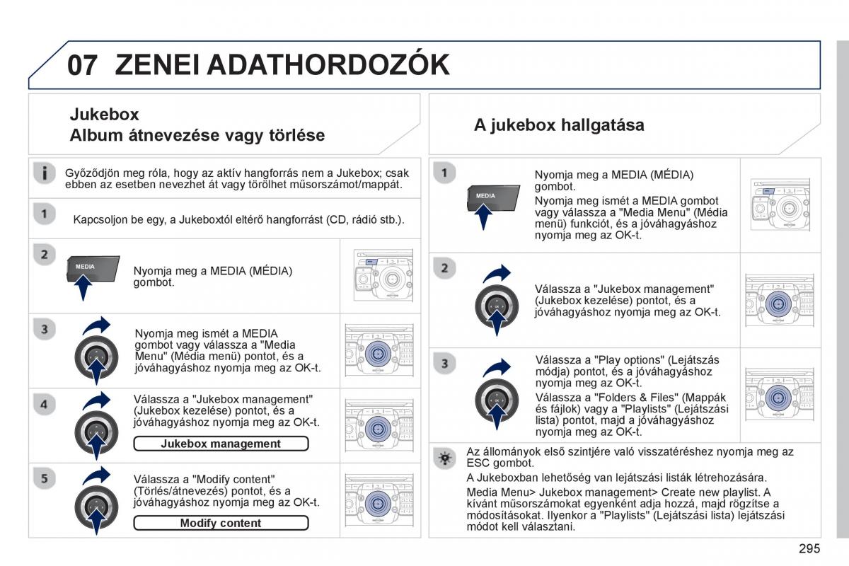 Peugeot 5008 Kezelesi utmutato / page 297