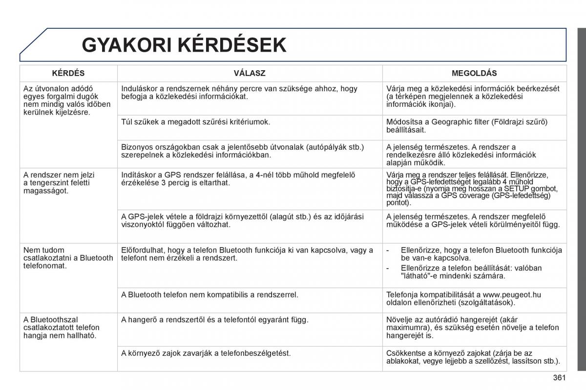 Peugeot 5008 Kezelesi utmutato / page 363