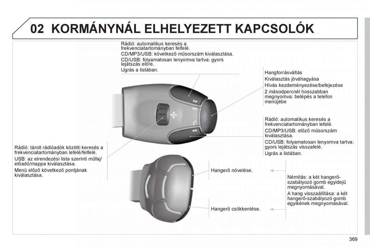 Peugeot 5008 Kezelesi utmutato / page 371