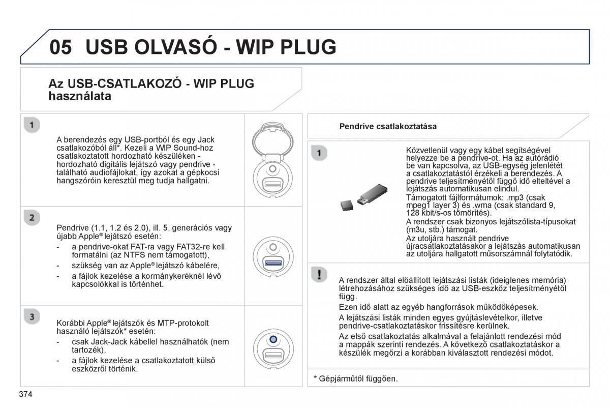 Peugeot 5008 Kezelesi utmutato / page 376