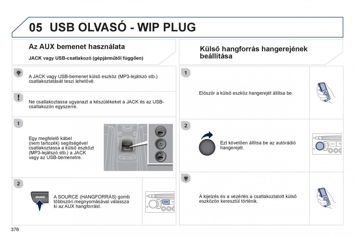 Peugeot 5008 Kezelesi utmutato / page 378