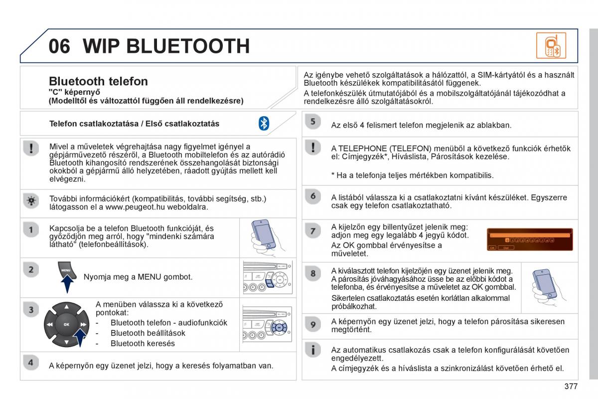 Peugeot 5008 Kezelesi utmutato / page 379