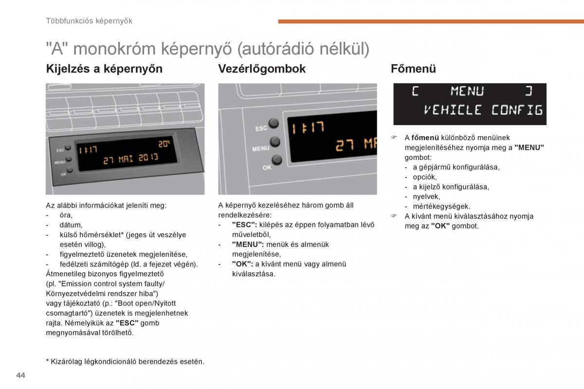 Peugeot 5008 Kezelesi utmutato / page 46