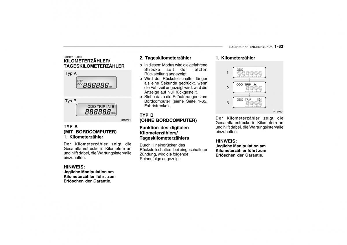 Hyundai Getz Handbuch / page 73