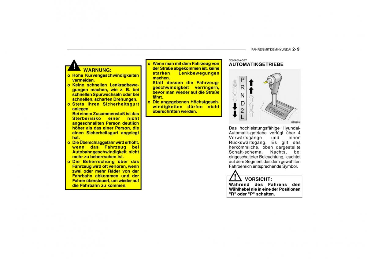 Hyundai Getz Handbuch / page 126