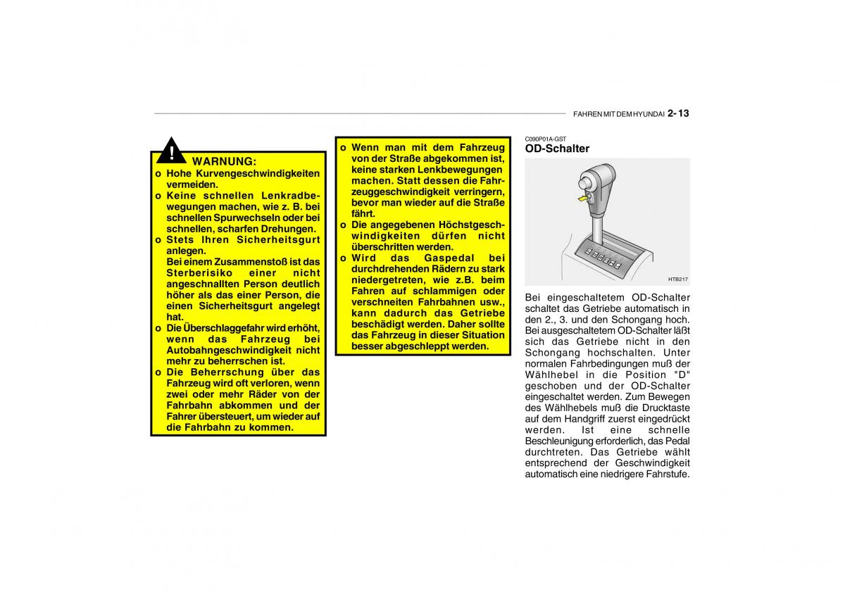 Hyundai Getz Handbuch / page 130