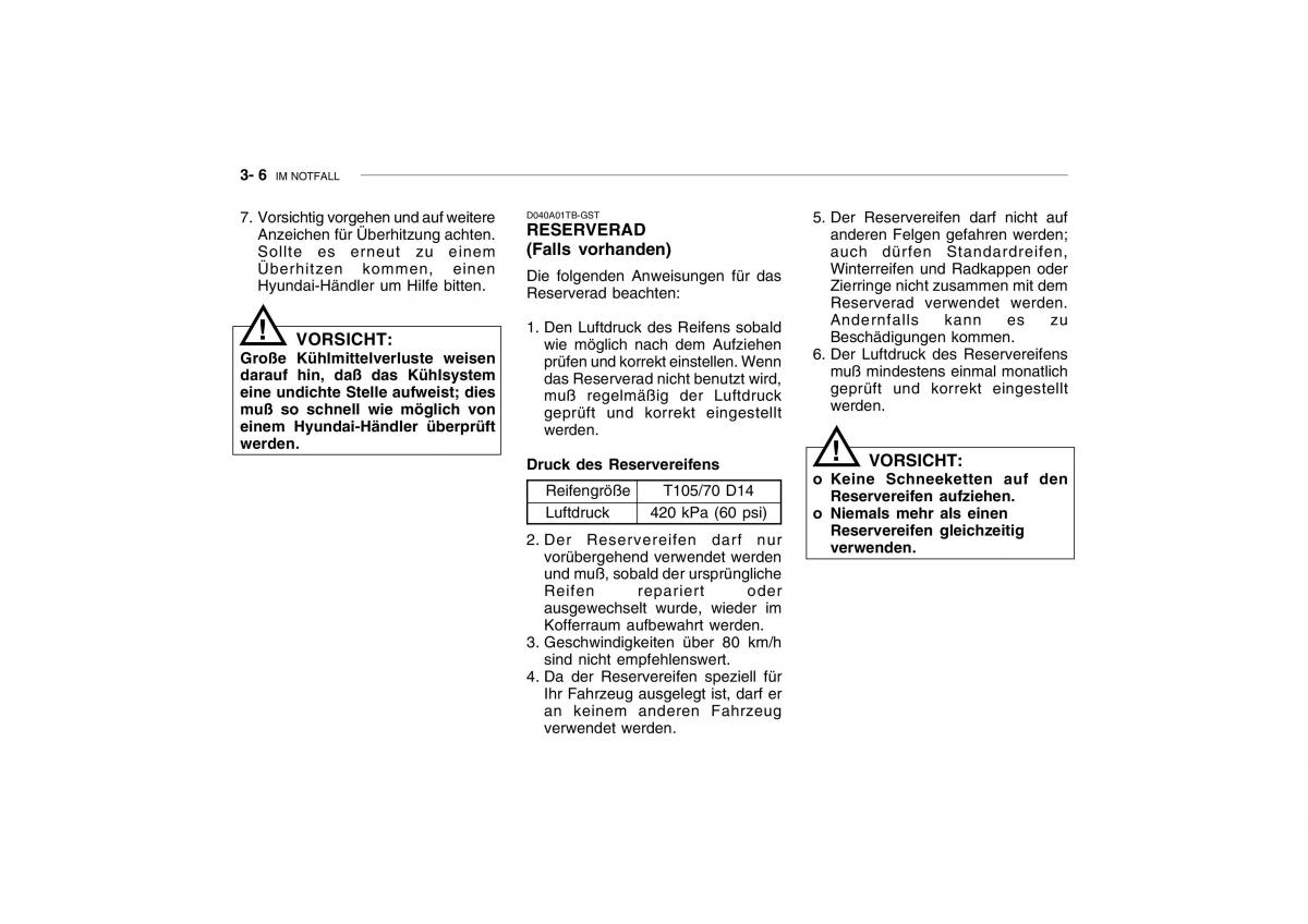 Hyundai Getz Handbuch / page 149