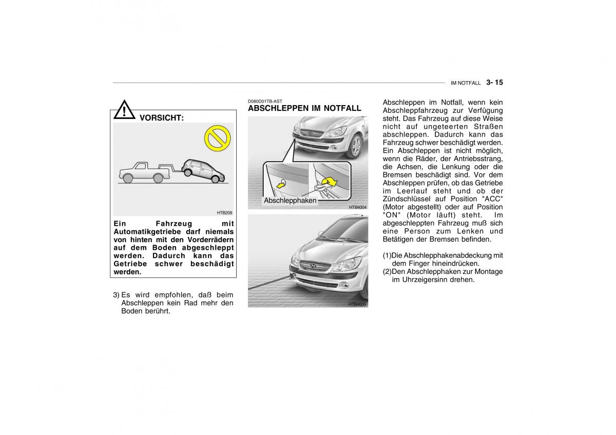 Hyundai Getz Handbuch / page 158