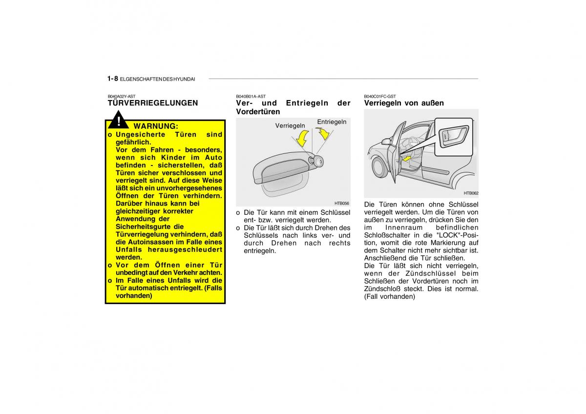 Hyundai Getz Handbuch / page 18