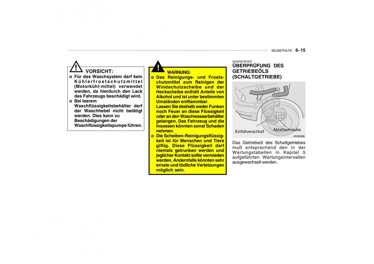 Hyundai Getz Handbuch / page 192