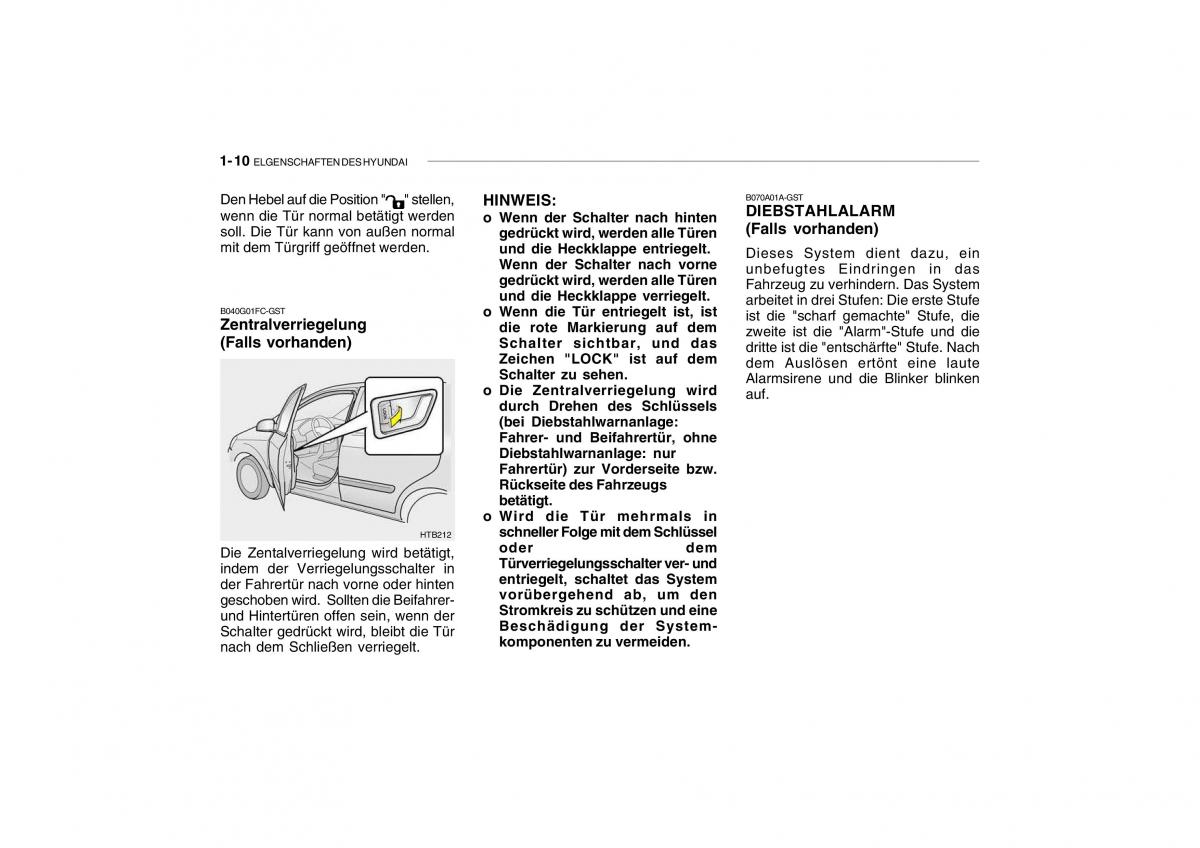 Hyundai Getz Handbuch / page 20