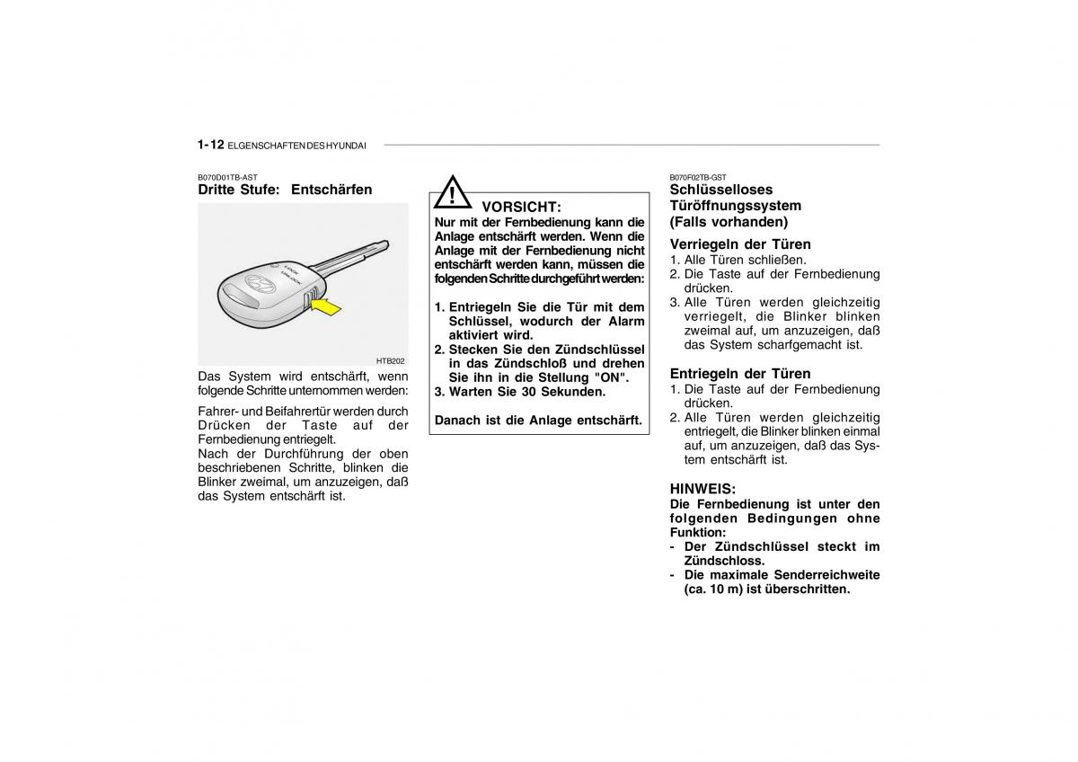 Hyundai Getz Handbuch / page 22