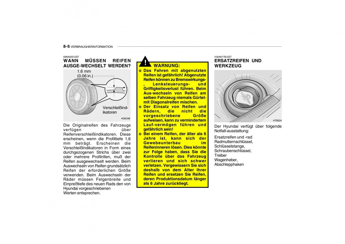 Hyundai Getz Handbuch / page 227