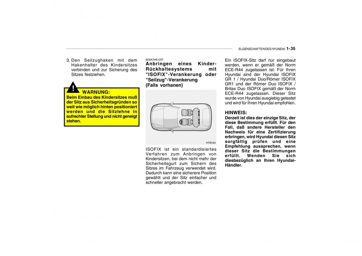 Hyundai Getz Handbuch / page 45